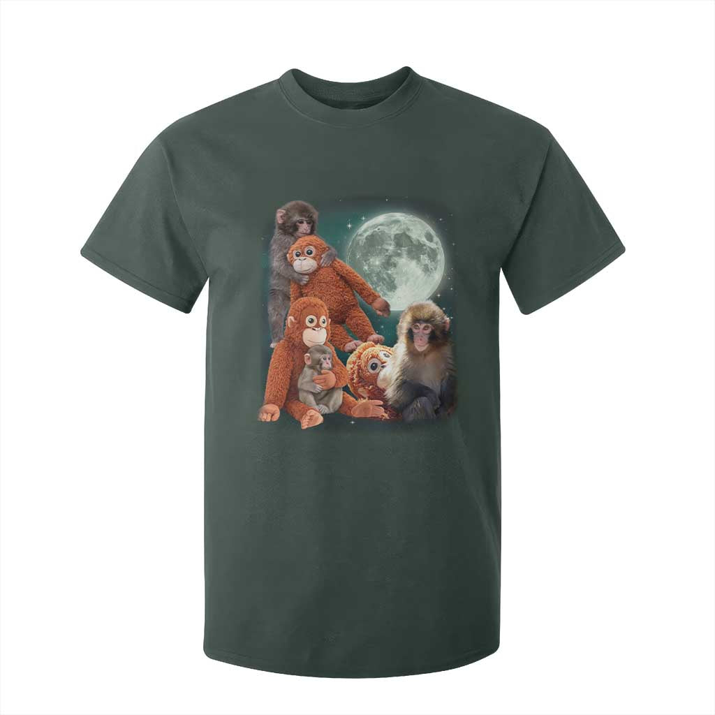 Baby Monkey Punch T Shirt For Kid Three Punch Moon Orange Toy TS11 Dark Forest Green Print Your Wear