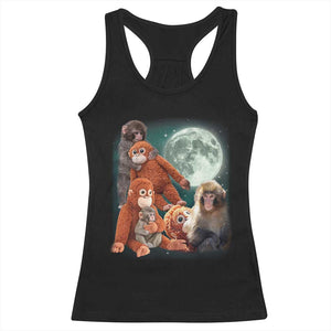 Baby Monkey Punch Racerback Tank Top Three Punch Moon Orange Toy TS11 Black Print Your Wear