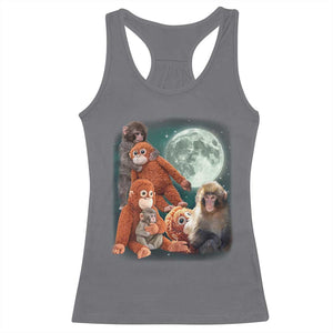 Baby Monkey Punch Racerback Tank Top Three Punch Moon Orange Toy TS11 Charcoal Print Your Wear