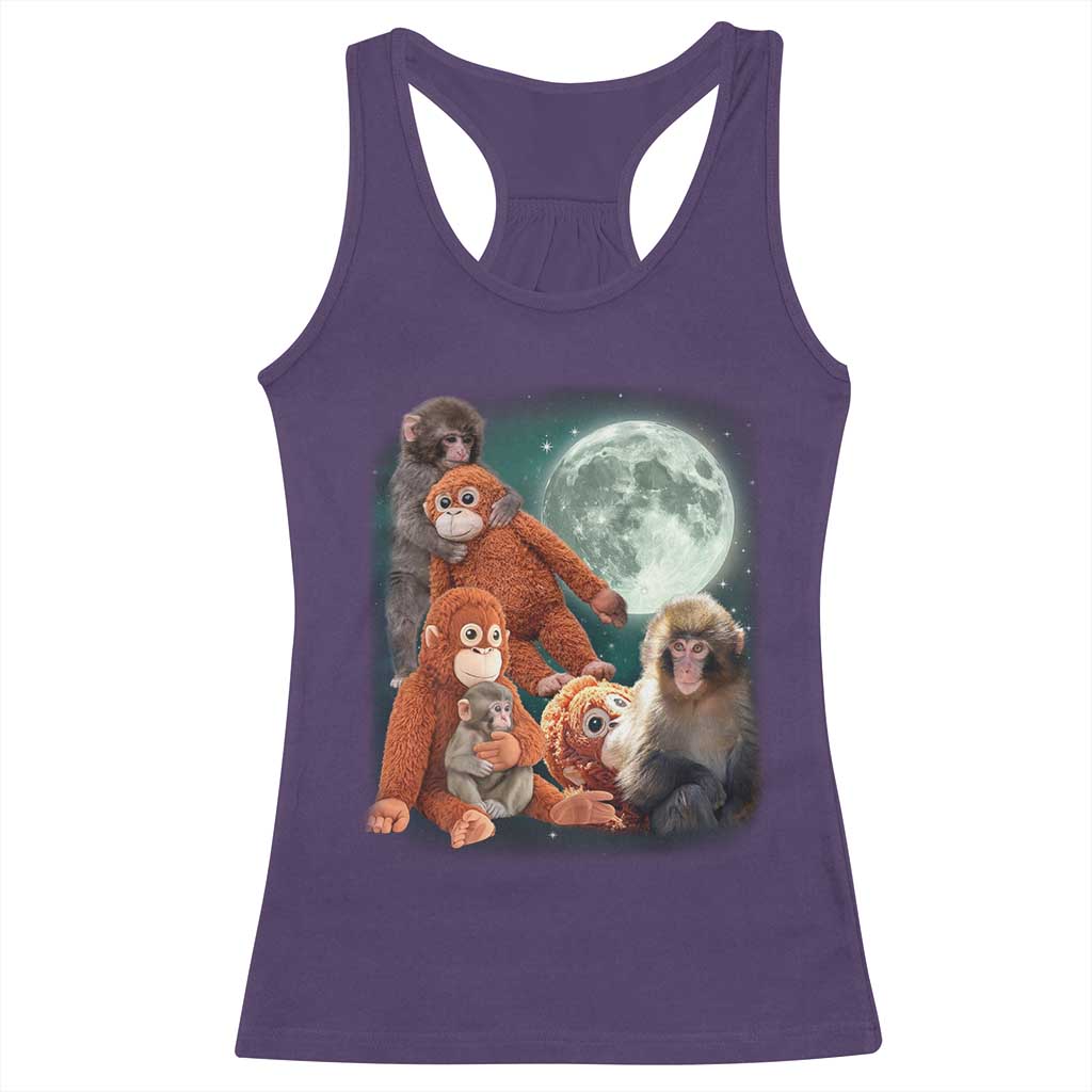 Baby Monkey Punch Racerback Tank Top Three Punch Moon Orange Toy TS11 Purple Print Your Wear