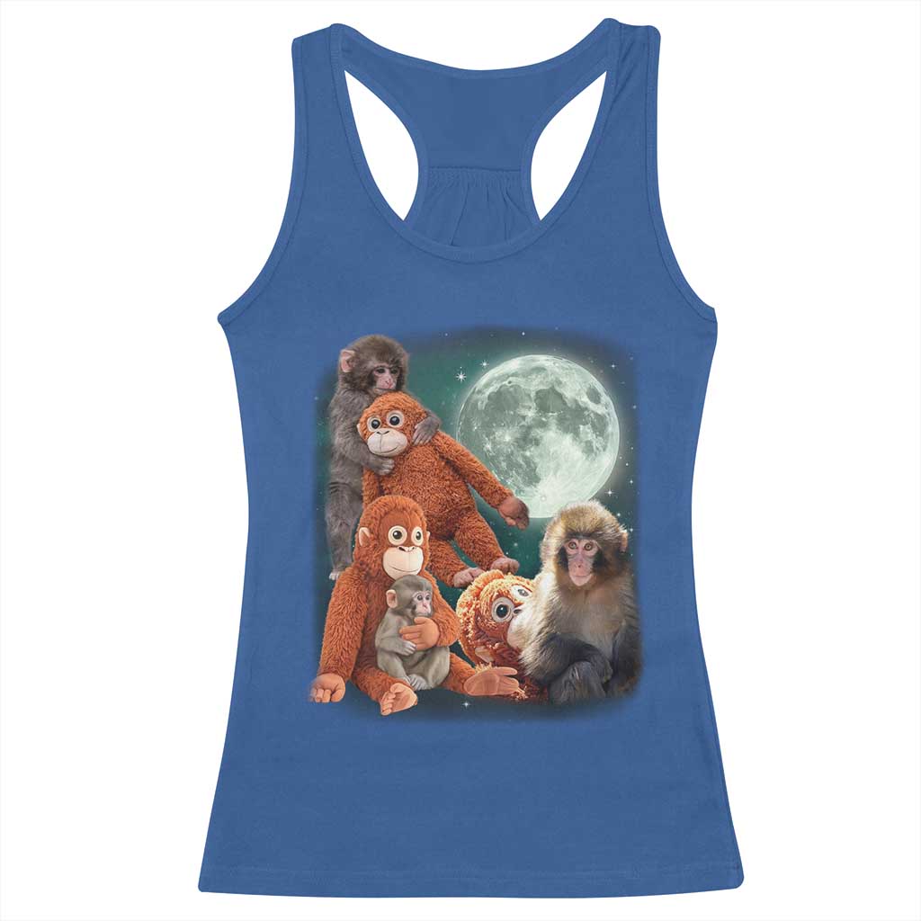 Baby Monkey Punch Racerback Tank Top Three Punch Moon Orange Toy TS11 Royal Blue Print Your Wear