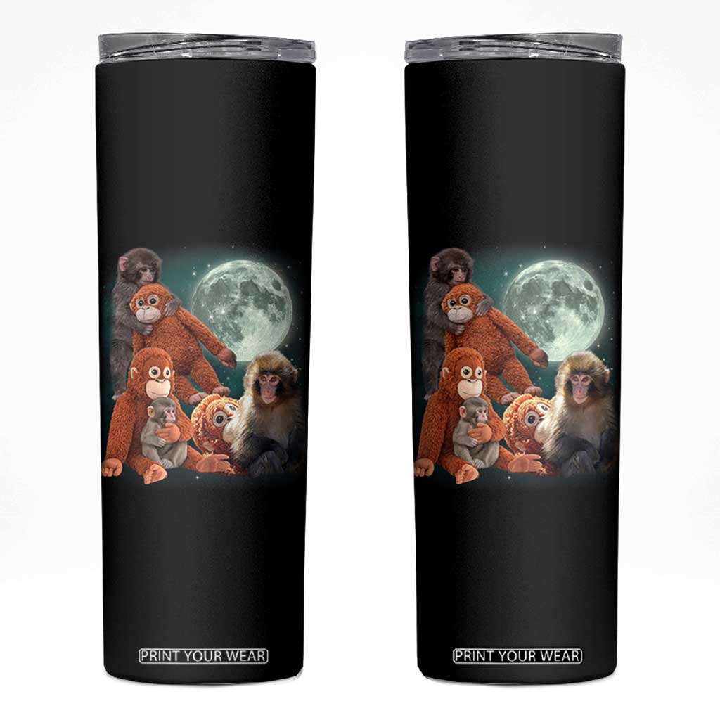 Baby Monkey Punch Skinny Tumbler Three Punch Moon Orange Toy TS11 Black Print Your Wear