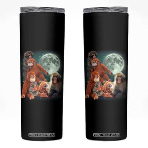 Baby Monkey Punch Skinny Tumbler Three Punch Moon Orange Toy TS11 Black Print Your Wear