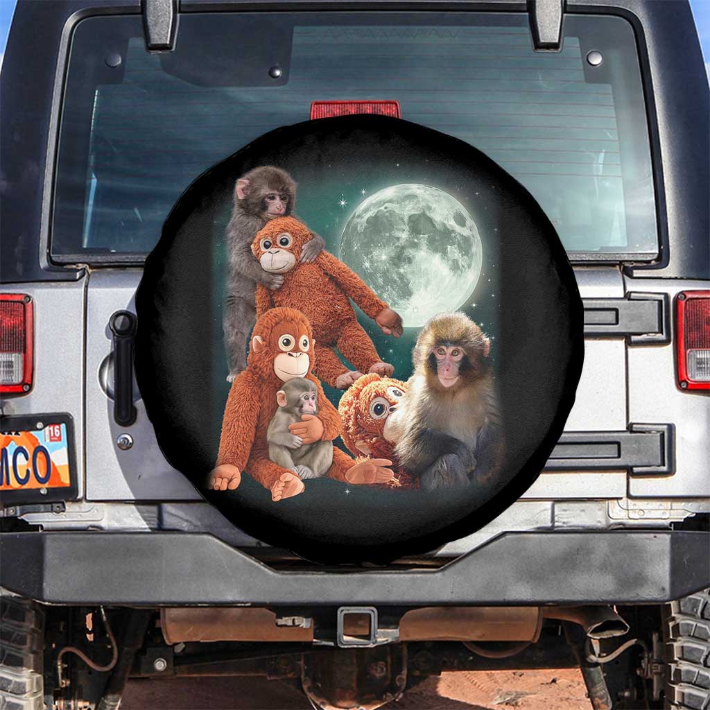 Baby Monkey Punch Spare Tire Cover Three Punch Moon Orange Toy TS11 No hole Black Print Your Wear