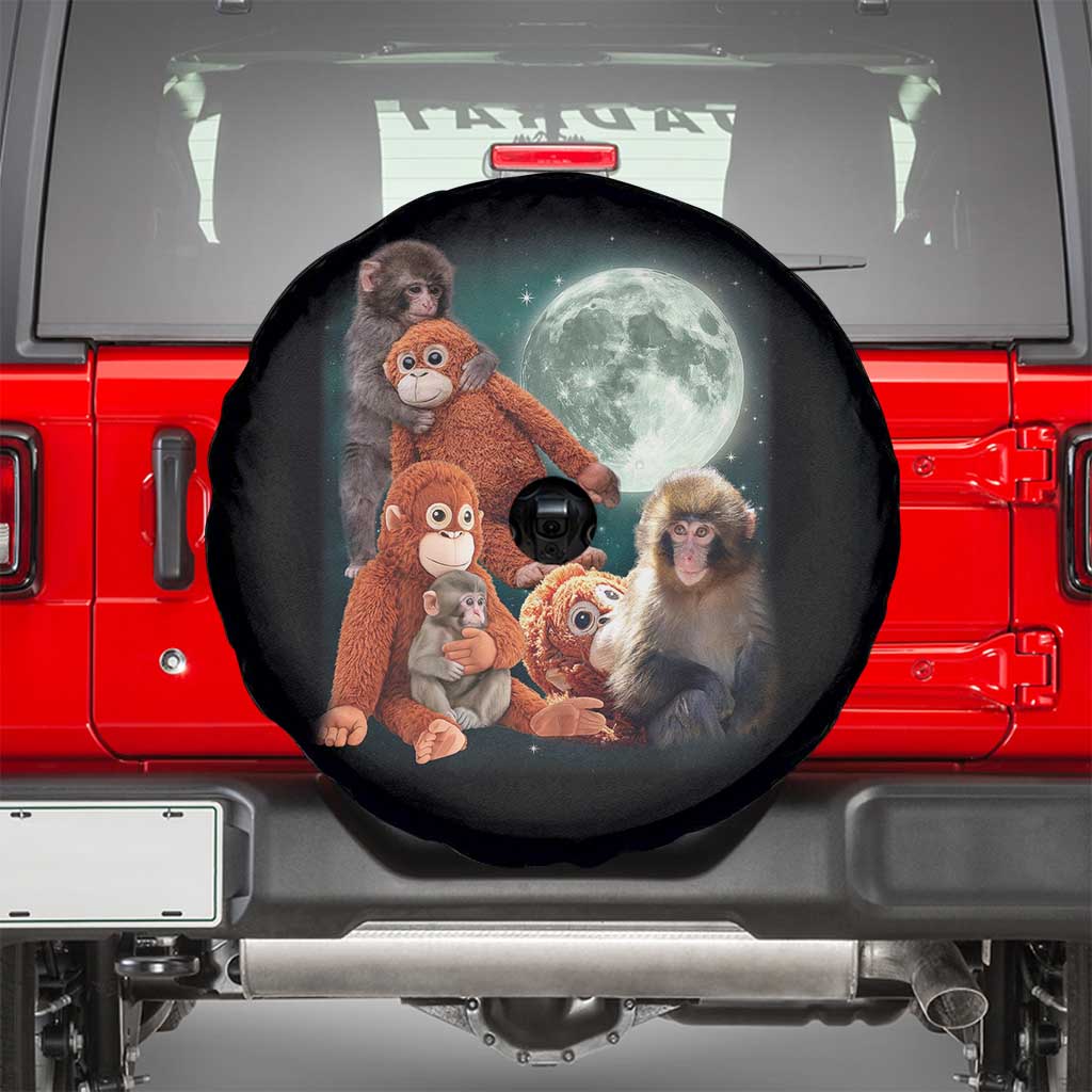 Baby Monkey Punch Spare Tire Cover Three Punch Moon Orange Toy TS11 Black Print Your Wear