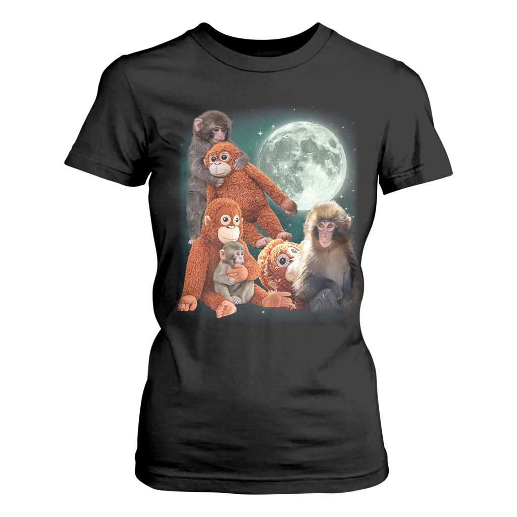 Baby Monkey Punch T Shirt For Women Three Punch Moon Orange Toy TS11 Black Print Your Wear