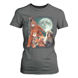 Baby Monkey Punch T Shirt For Women Three Punch Moon Orange Toy TS11 Dark Heather Print Your Wear
