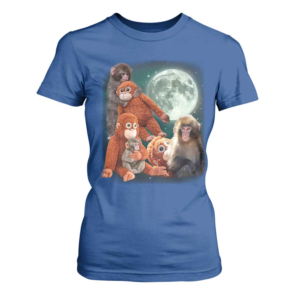 Baby Monkey Punch T Shirt For Women Three Punch Moon Orange Toy TS11 Royal Blue Print Your Wear