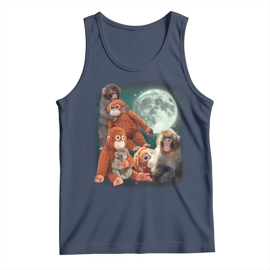 Baby Monkey Punch Tank Top Three Punch Moon Orange Toy TS11 Navy Print Your Wear