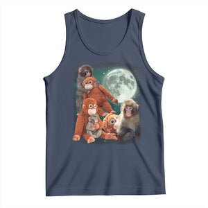 Baby Monkey Punch Tank Top Three Punch Moon Orange Toy TS11 Navy Print Your Wear