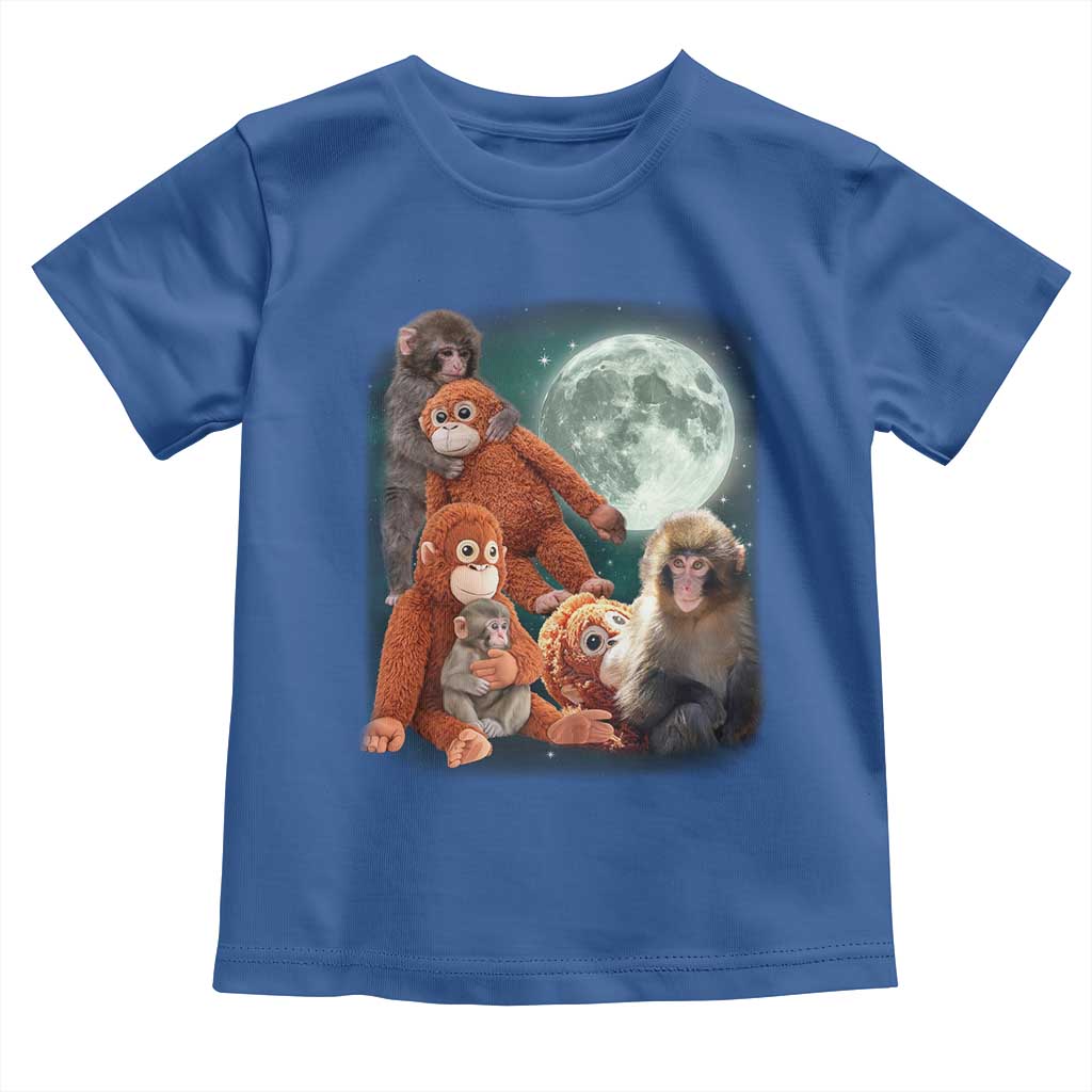 Baby Monkey Punch Toddler T Shirt Three Punch Moon Orange Toy TS11 Royal Blue Print Your Wear