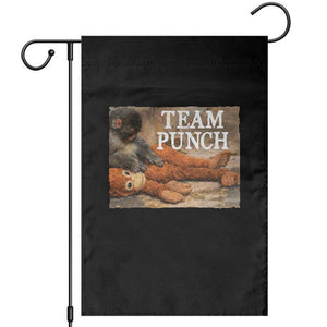 Team Punch Baby Monkey Plush Hugging Meme Garden Flag TS11 Black Print Your Wear