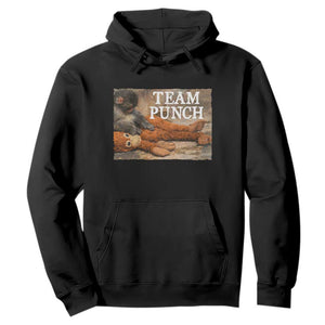 Team Punch Baby Monkey Plush Hugging Meme Hoodie TS11 Black Print Your Wear