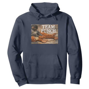 Team Punch Baby Monkey Plush Hugging Meme Hoodie TS11 Navy Print Your Wear