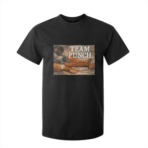 Team Punch Baby Monkey Plush Hugging Meme T Shirt For Kid TS11 Black Print Your Wear