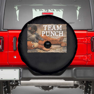 Team Punch Baby Monkey Plush Hugging Meme Spare Tire Cover TS11 Black Print Your Wear