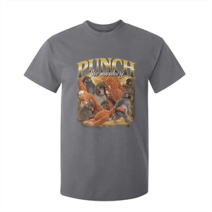 Punch The Monkey T Shirt For Kid Baby Monkey Punch Plush Hugging 90s Bootleg TS11 Charcoal Print Your Wear