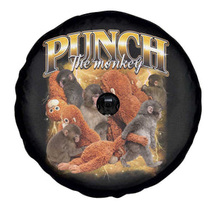 Punch The Monkey Spare Tire Cover Baby Monkey Punch Plush Hugging 90s Bootleg TS11 Print Your Wear