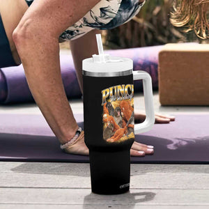 Punch The Monkey Tumbler With Handle Baby Monkey Punch Plush Hugging 90s Bootleg TS11 Print Your Wear