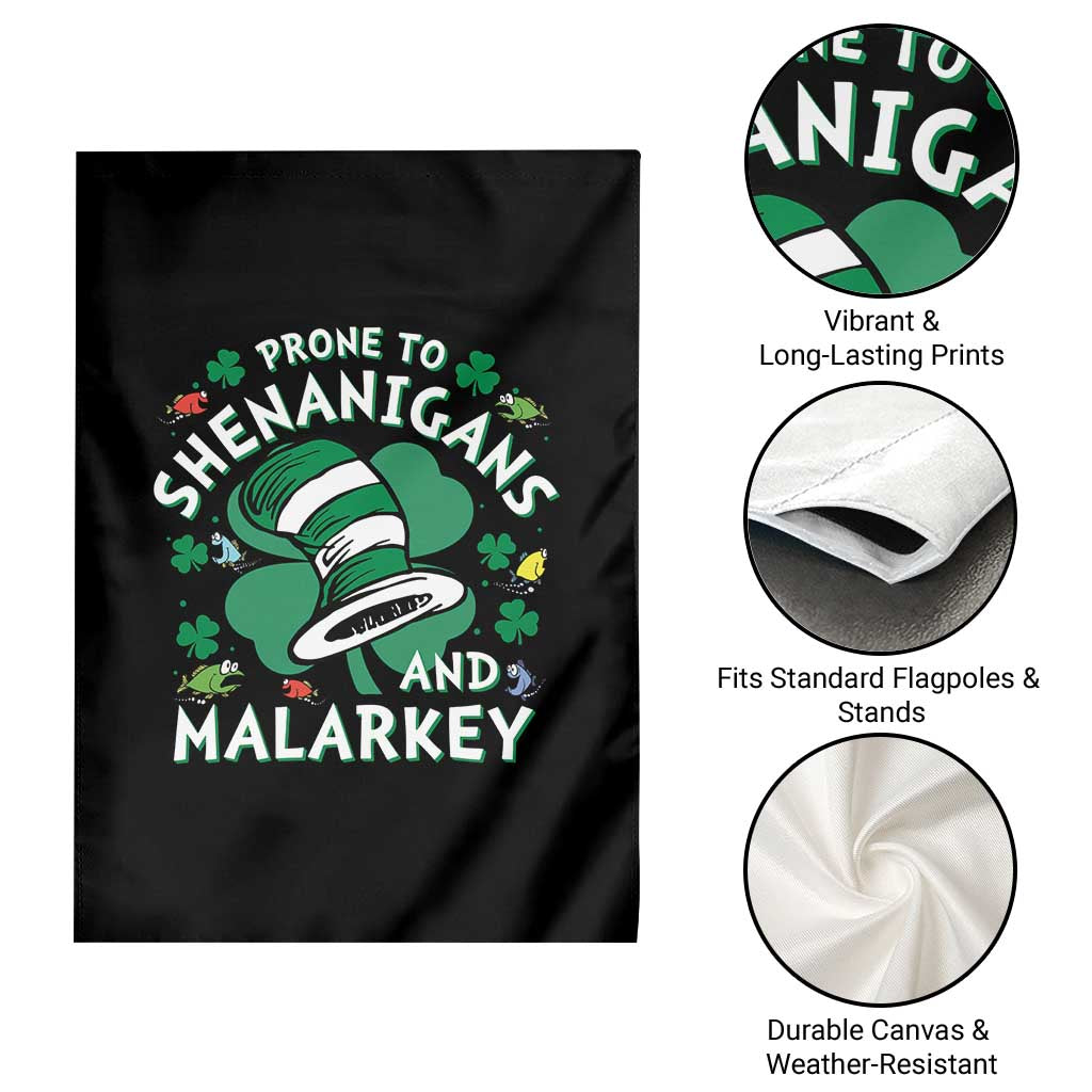 Funny Prone To Shenanigans And Malarkey Garden Flag St Patricks Day Reading Hat TS11 Print Your Wear