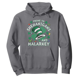 Funny Prone To Shenanigans And Malarkey Hoodie St Patricks Day Reading Hat TS11 Charcoal Print Your Wear