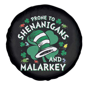 Funny Prone To Shenanigans And Malarkey Spare Tire Cover St Patricks Day Reading Hat TS11 Print Your Wear