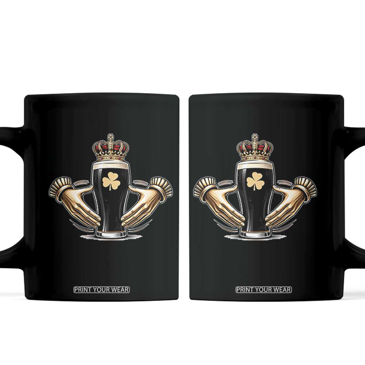Irish Stout Claddagh Ring Beer Galway Ireland Souvenir Coffee Mug TS11 Black Print Your Wear