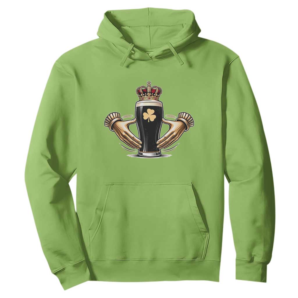 Irish Stout Claddagh Ring Beer Galway Ireland Souvenir Hoodie TS11 Lime Print Your Wear