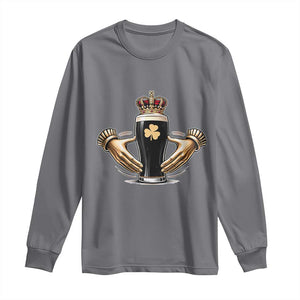 Irish Stout Claddagh Ring Beer Galway Ireland Souvenir Long Sleeve Shirt TS11 Charcoal Print Your Wear