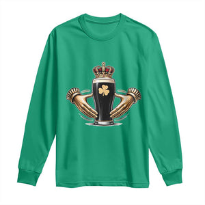 Irish Stout Claddagh Ring Beer Galway Ireland Souvenir Long Sleeve Shirt TS11 Irish Green Print Your Wear