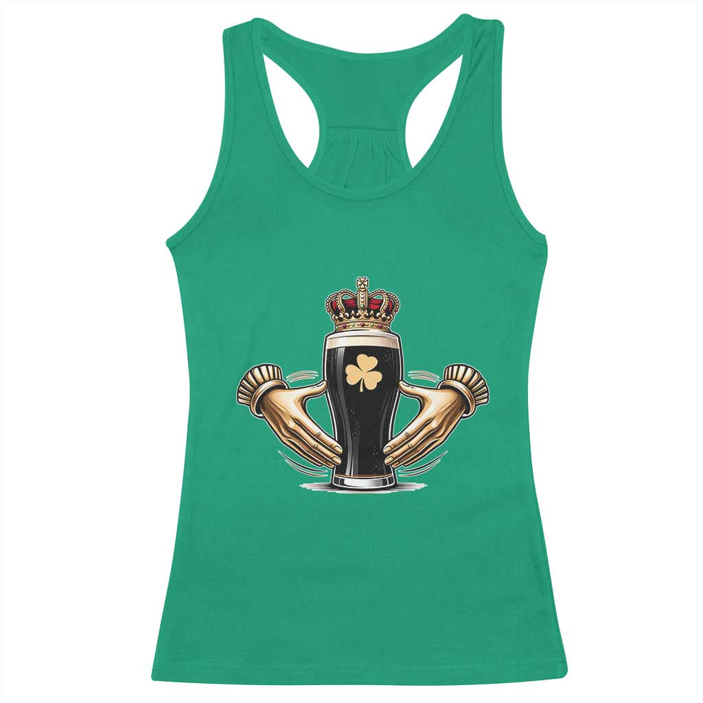 Irish Stout Claddagh Ring Beer Galway Ireland Souvenir Racerback Tank Top TS11 Irish Green Print Your Wear