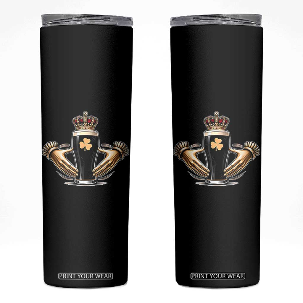 Irish Stout Claddagh Ring Beer Galway Ireland Souvenir Skinny Tumbler TS11 Black Print Your Wear