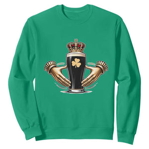 Irish Stout Claddagh Ring Beer Galway Ireland Souvenir Sweatshirt TS11 Irish Green Print Your Wear
