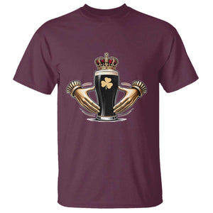 Irish Stout Claddagh Ring Beer Galway Ireland Souvenir T Shirt TS11 Maroon Print Your Wear