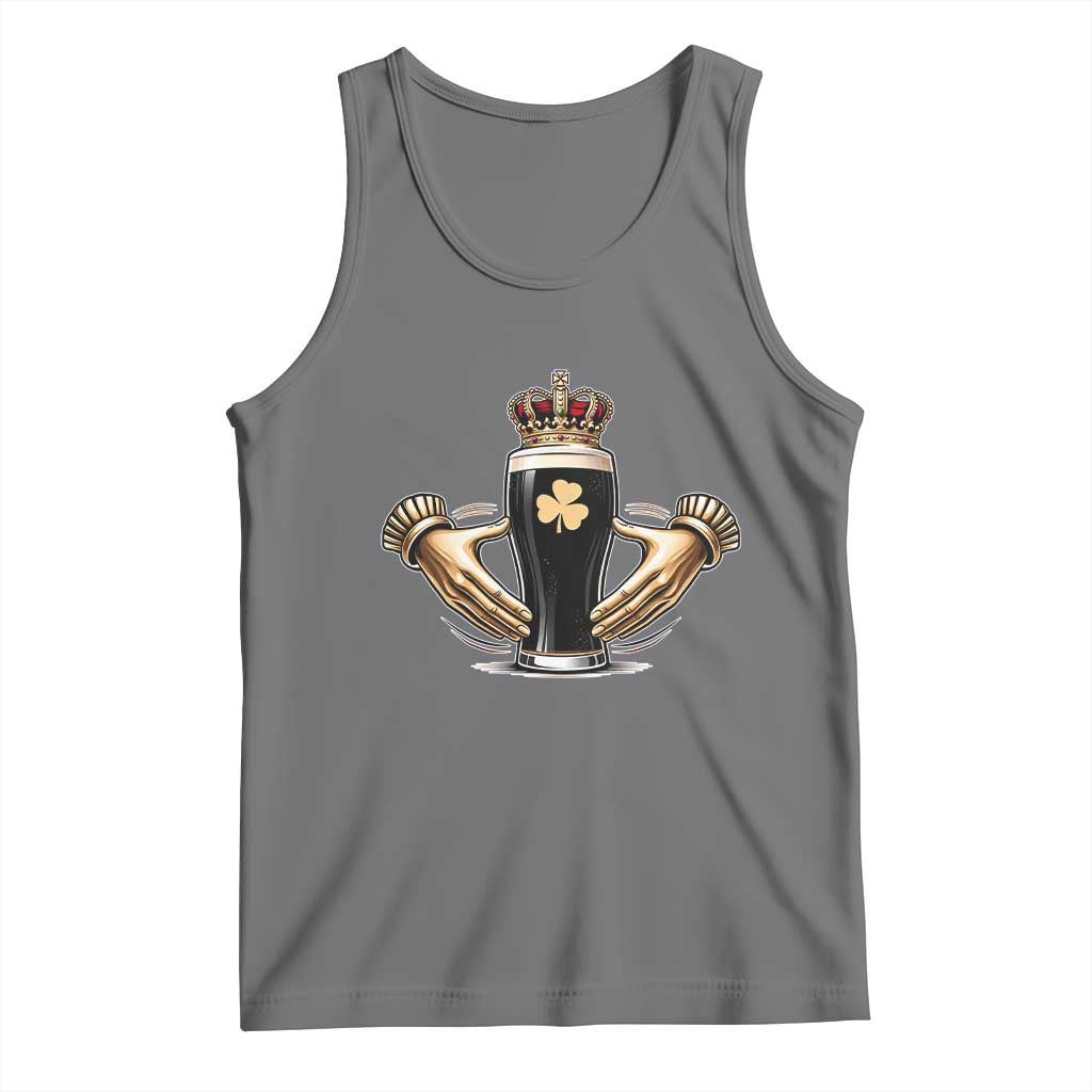 Irish Stout Claddagh Ring Beer Galway Ireland Souvenir Tank Top TS11 Black Heather Print Your Wear