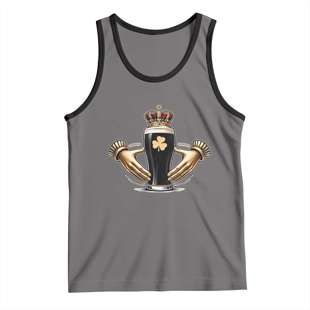 Irish Stout Claddagh Ring Beer Galway Ireland Souvenir Tank Top TS11 Deep Heather Black Print Your Wear