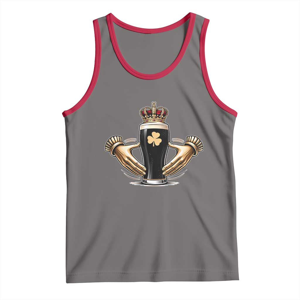 Irish Stout Claddagh Ring Beer Galway Ireland Souvenir Tank Top TS11 Deep Heather Red Print Your Wear