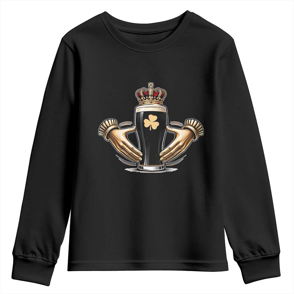 Irish Stout Claddagh Ring Beer Galway Ireland Souvenir Youth Sweatshirt TS11 Black Print Your Wear