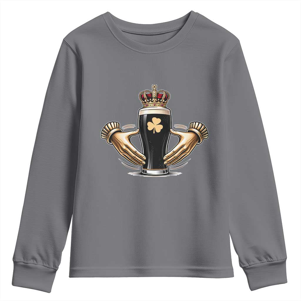 Irish Stout Claddagh Ring Beer Galway Ireland Souvenir Youth Sweatshirt TS11 Charcoal Print Your Wear