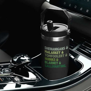 Funny St Patricks Day Shenanigans Malarkey Tomfoolery Hijinks Blarney Gallivanting Flip Straw Tumbler TS11 Print Your Wear