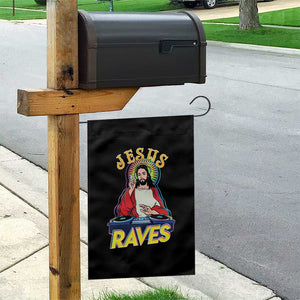 Funny Jesus DJ Raves Techno EDM Party Garden Flag TS11 Print Your Wear