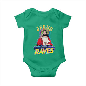 Funny Jesus DJ Raves Techno EDM Party Baby Onesie TS11 Irish Green Print Your Wear