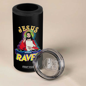 Funny Jesus DJ Raves Techno EDM Party 4 in 1 Can Cooler Tumbler TS11 Print Your Wear