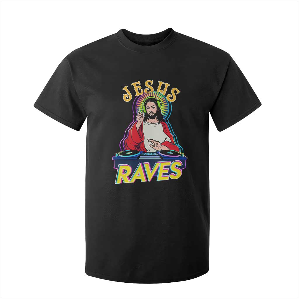 Funny Jesus DJ Raves Techno EDM Party T Shirt For Kid TS11 Black Print Your Wear
