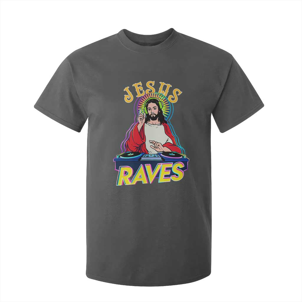 Funny Jesus DJ Raves Techno EDM Party T Shirt For Kid TS11 Dark Heather Print Your Wear