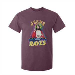 Funny Jesus DJ Raves Techno EDM Party T Shirt For Kid TS11 Maroon Print Your Wear
