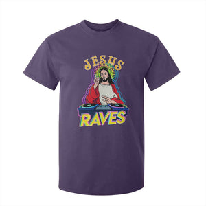 Funny Jesus DJ Raves Techno EDM Party T Shirt For Kid TS11 Purple Print Your Wear