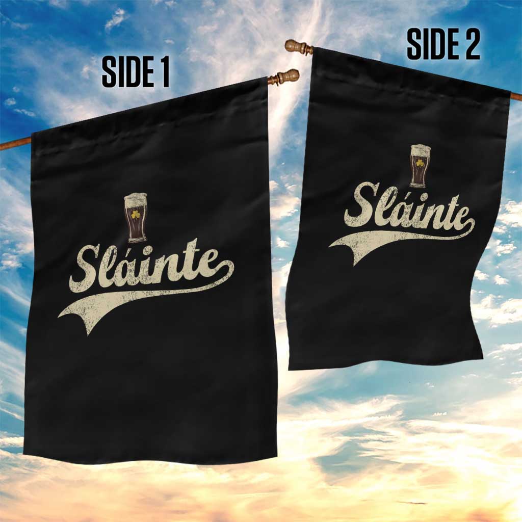 Funny Slainte Cheers Stout Beer Irish Shamrock St Patrick's Day Garden Flag TS11 Print Your Wear