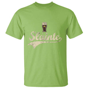 Funny Slainte Cheers Stout Beer Irish Shamrock St Patrick's Day T Shirt TS11 Lime Print Your Wear