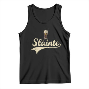 Funny Slainte Cheers Stout Beer Irish Shamrock St Patrick's Day Tank Top TS11 Black Print Your Wear